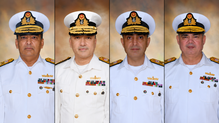 Alt Text: Four Pakistan Navy commodores promoted to the rank of rear admiral on July 28, 2026.