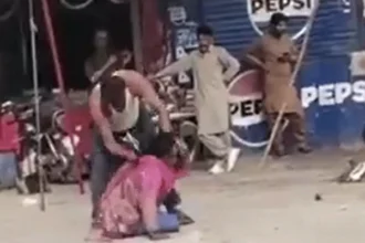 Lahore Police arrested a suspect after a viral video allegedly showed him assaulting his wife in public.