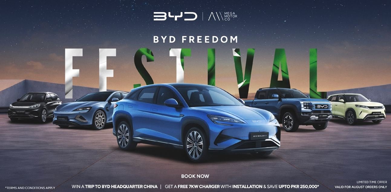 BYD Pakistan Launches Freedom Festival With Free Home Charger Offer