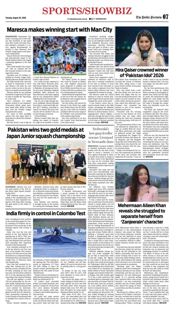 Sports/Showbiz 25-08-2026