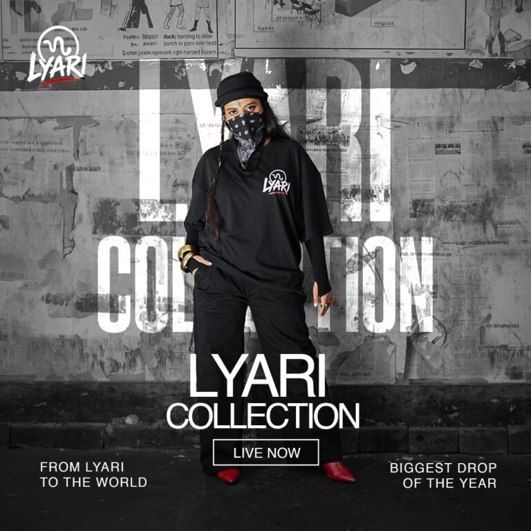 Models showcase Movement's LYARI streetwear collection inspired by Karachi's Lyari neighbourhood.