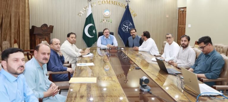 Swat health officials review the performance of public hospitals and basic health units during a district steering committee meeting.