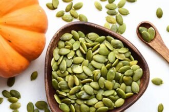 Pumpkin seeds contain nutrients and healthy fats that may support hair strength, growth and scalp health as part of a balanced diet.