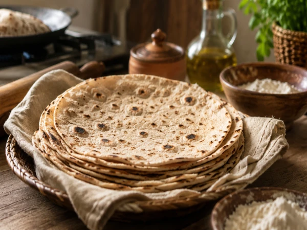 Can Stale Roti Help With Weight Loss? Stale whole-wheat roti with yoghurt vegetables and eggs as a balanced breakfast