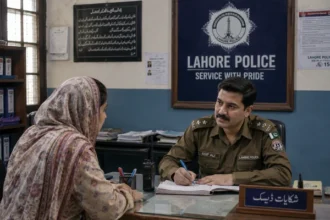 A Lahore Police station illustrating the new SOPs regarding women at police stations after sunset.