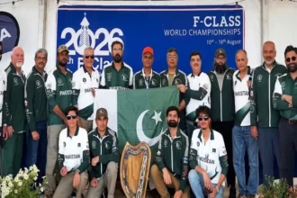Pakistan F-Class shooting team at the 2026 World Championship in Bisley, where Junaid Ali won the FTR title