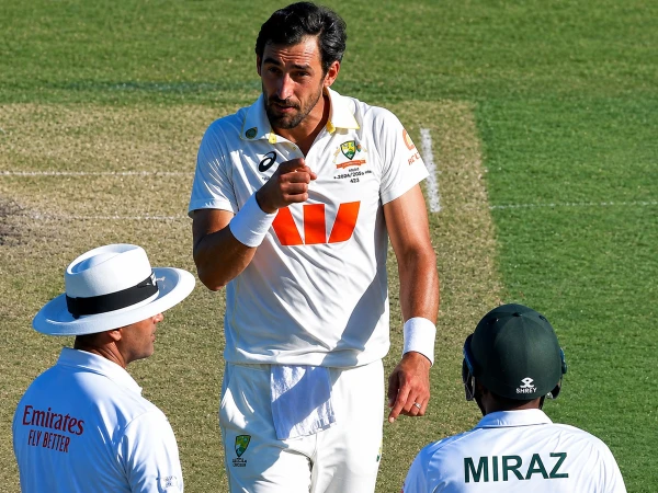 Starc, Mehidy Hasan Clash in Heated Darwin Test Exchange