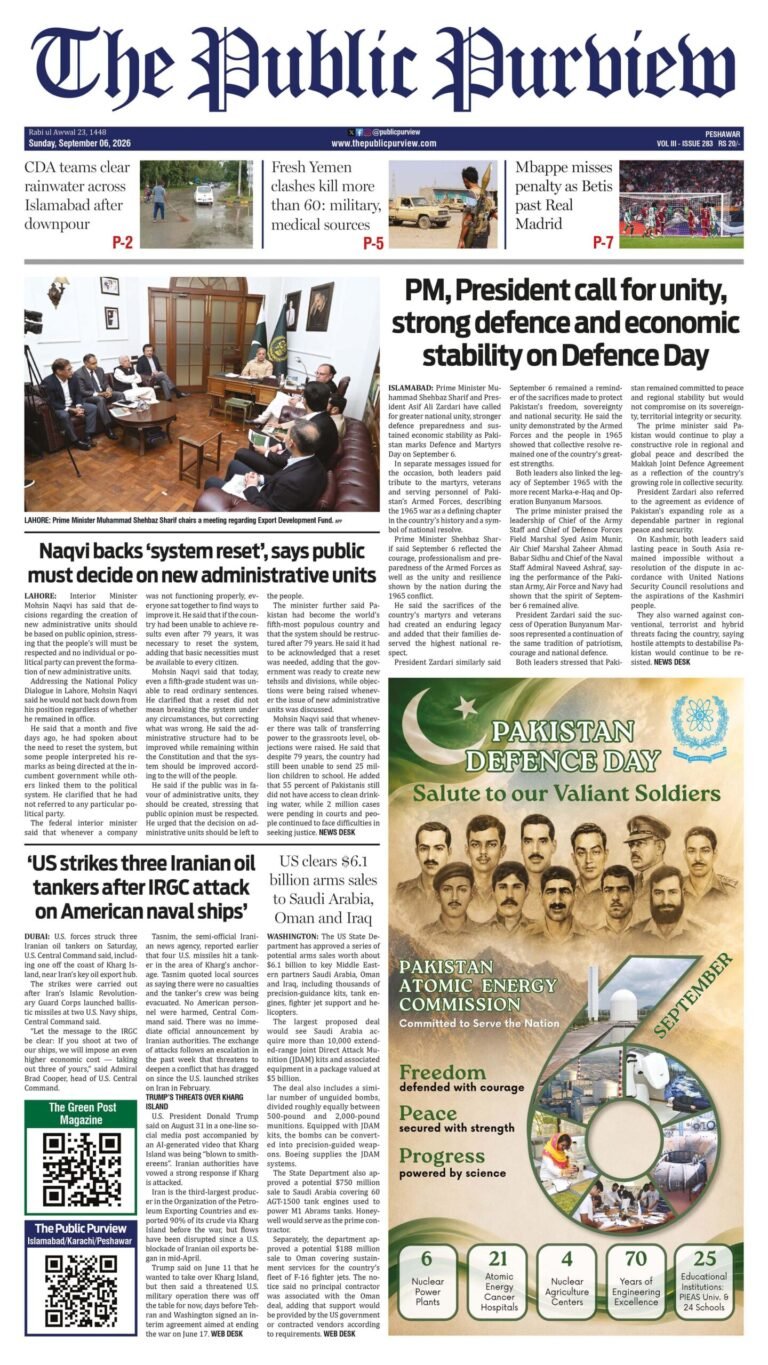 Front 06-09-2026 Peshawar
