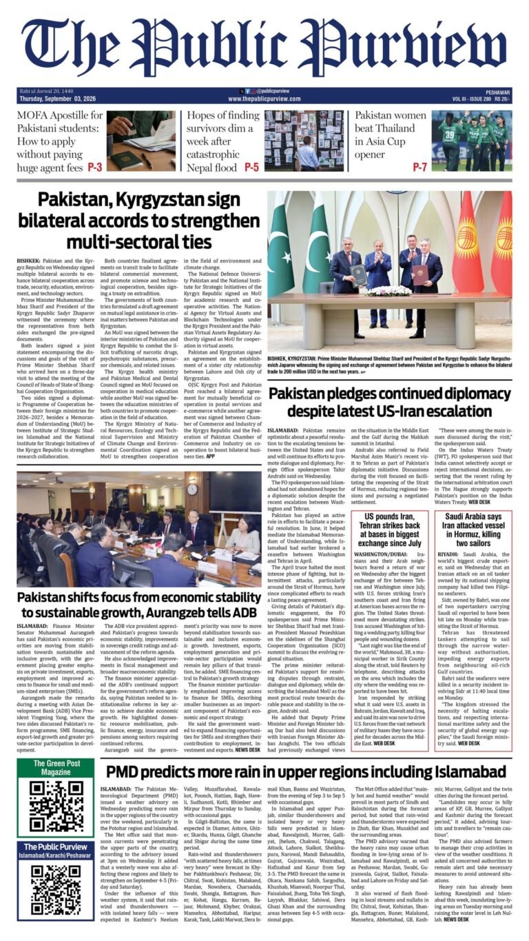 Front 03-09-2026 Peshawar