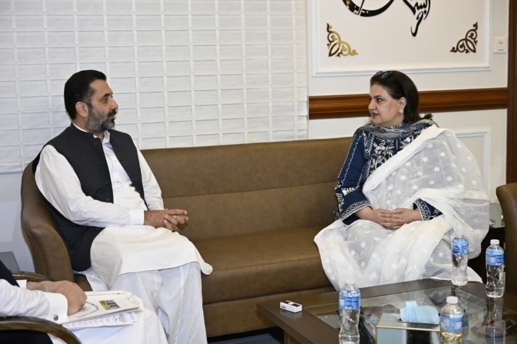BISP Chairperson Senator Rubina Khalid meets KP officials in Peshawar to discuss data sharing, skills training and child nutrition