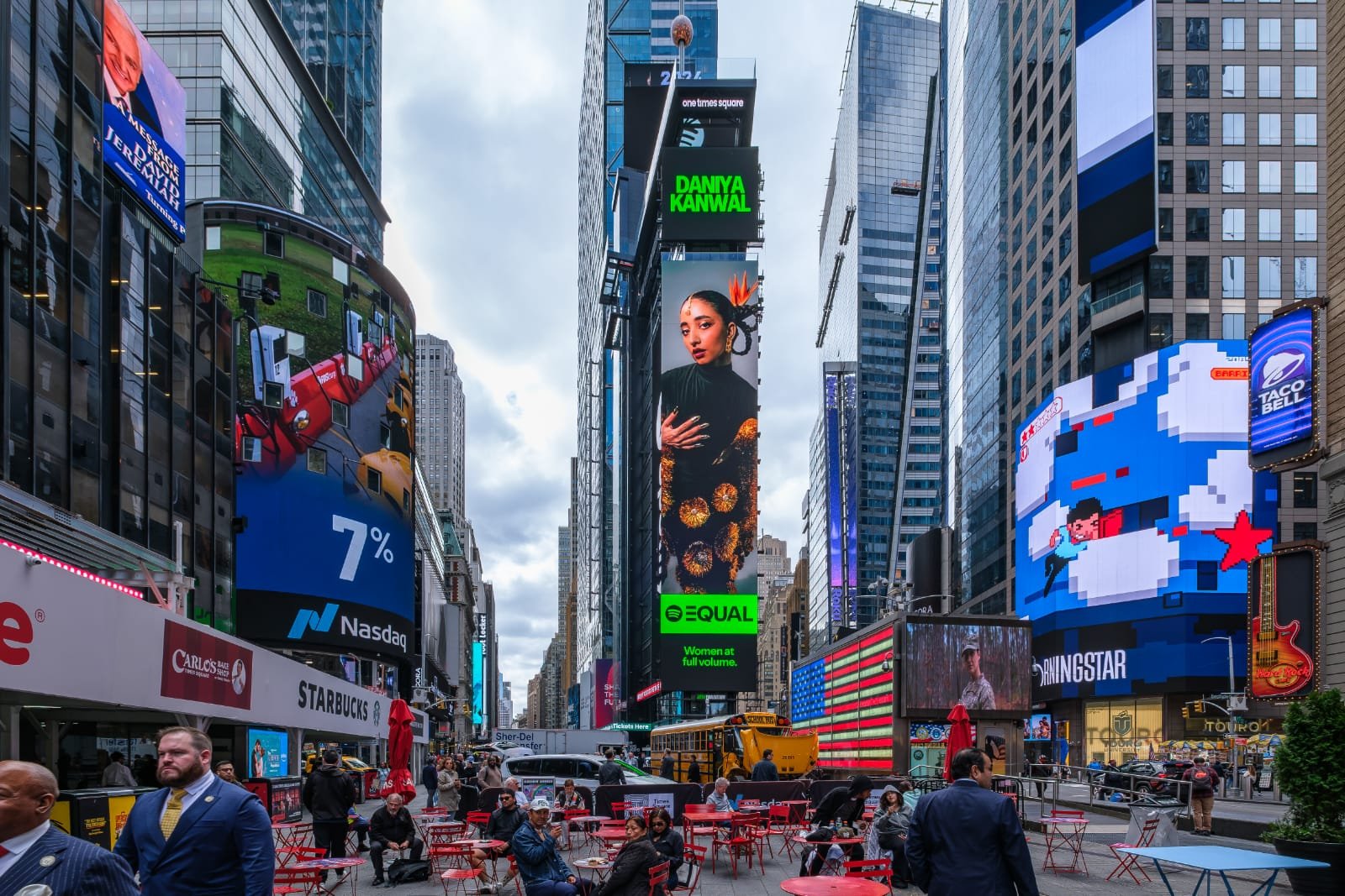 Pakistani rapper Daniya Kanwal featured on New York’s Times Square billboard by Spotify