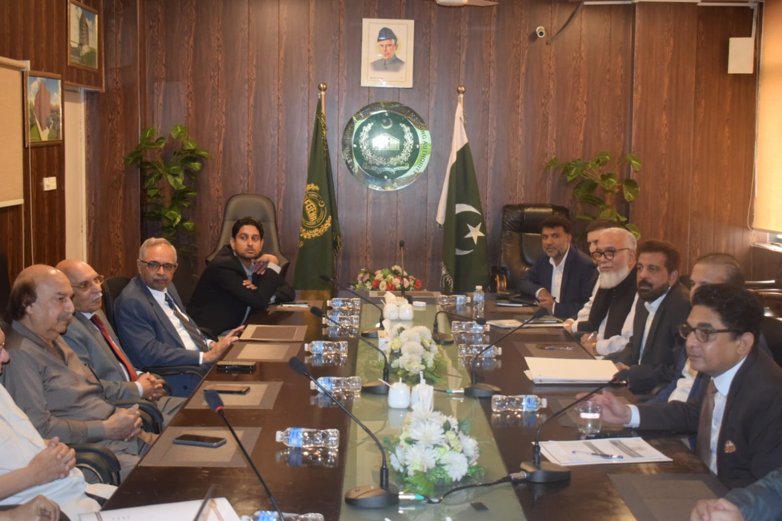 FGEHA reviews Sector F-14/F-15 progress with retired federal secretaries
