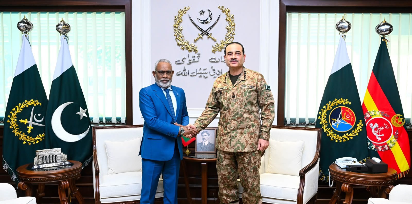 Field Marshal Asim Munir, Maldives Speaker Discuss Bilateral Ties at GHQ