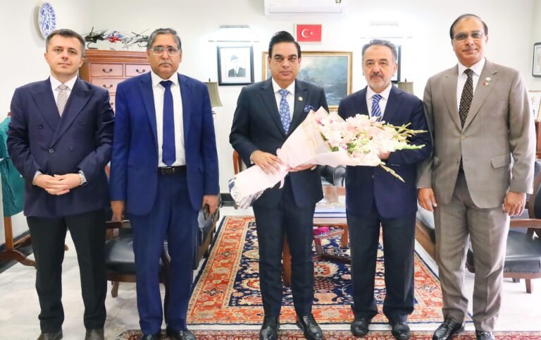ICCI delegation meets Türkiye Ambassador in Islamabad to strengthen Pakistan-Türkiye trade and business cooperation.