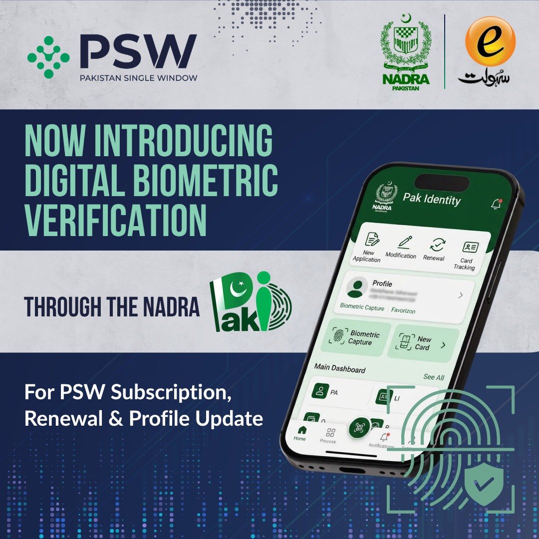 PSW Users Can Now Complete Biometric Verification From Home Via NADRA PakID App