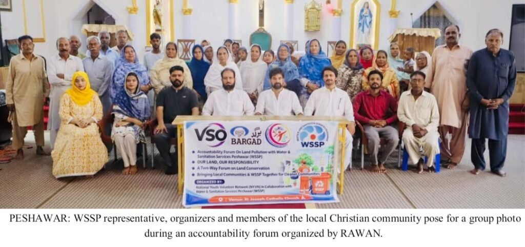 RAWAN accountability forum brings WSSP officials and Christian community members together to discuss civic issues in Peshawar.