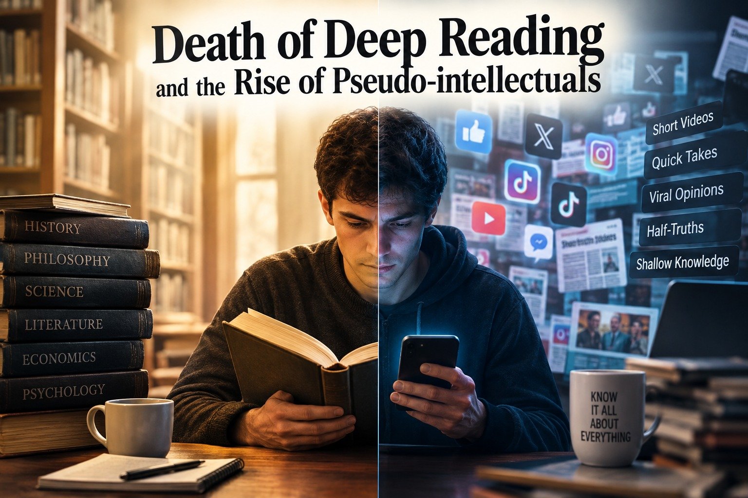 Death of Deep Reading and the Rise of Pseudo-intellectuals