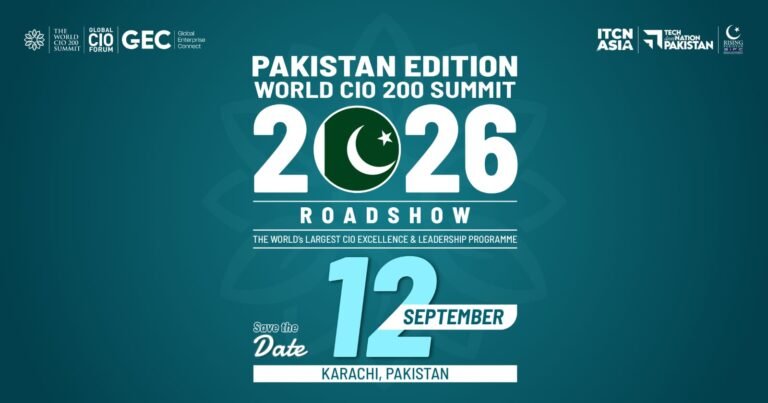Pakistan will host 800+ technology and cybersecurity leaders at the World CIO 200 Summit & Awards 2026 in Karachi on September 12.