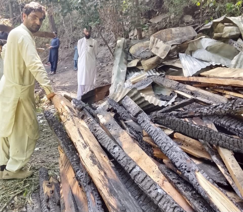 Shangla House Fire: Two-Storey Home Gutted in Shehtoot, Losses Feared in Millions Two-Storey House Gutted by Fire in Shangla