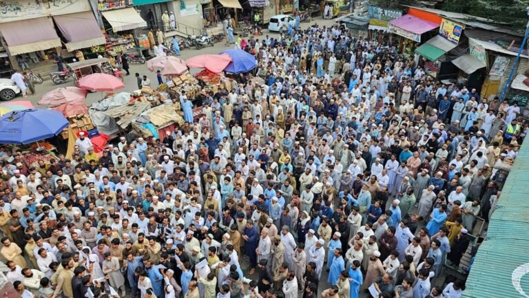 Protesters gather in Madyan Swat to demand justice following the alleged murder of a nine-year-old girl.