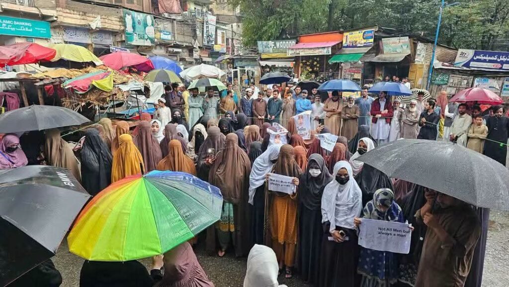 “Protesters in Swat demand justice and strict legal action over the alleged killing of nine-year-old Ishmal.”