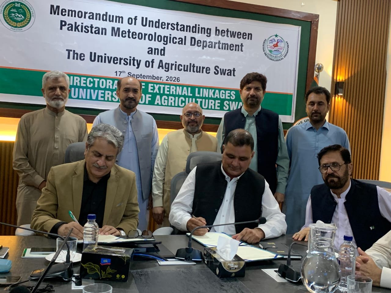 University of Agriculture Swat, PMD Sign Rs. 25m MoU for Automatic Weather Station