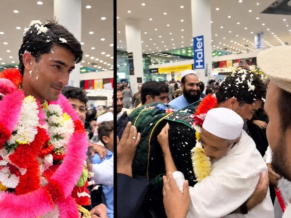 Pakistan Cricketers Return Home After England Tour as Razaullah Gets Warm Welcome