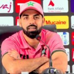 Shadab Khan celebrates after his match-winning century for Pakistan