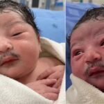 Newborn With a Moustache? Video Stuns Social Media