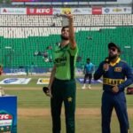 Pakistan captain Shaheen Afridi wins the toss against Sri Lanka in the tri-series final.