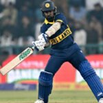 Sri Lanka batters during the tri-nation ODI series final against Pakistan at Gaddafi Stadium in Lahore.