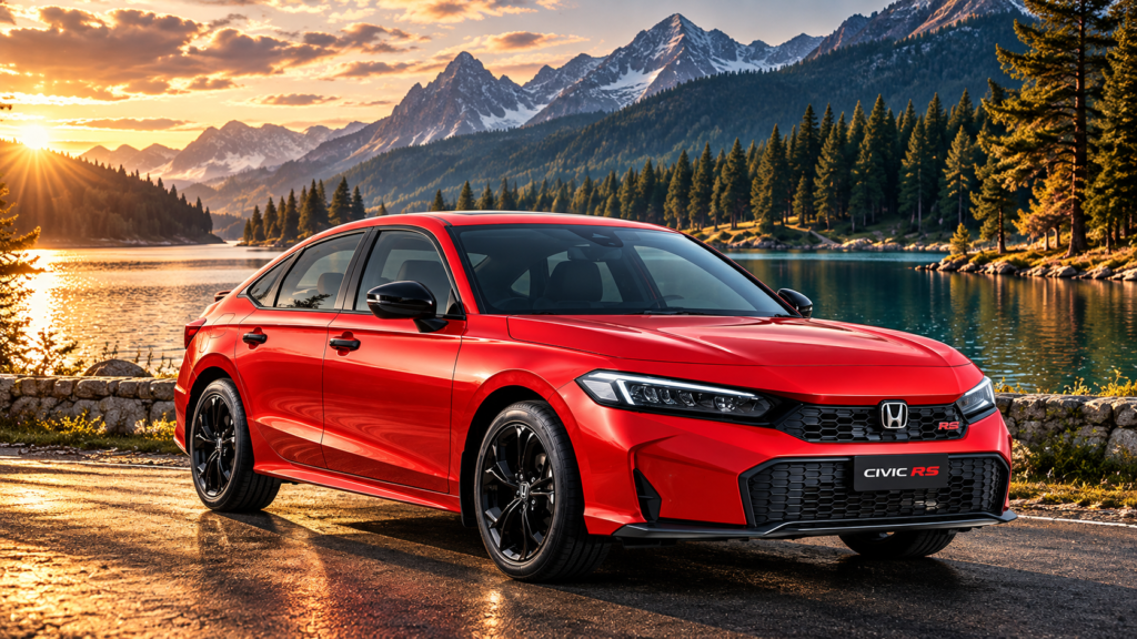 Honda Offers Free Interior Upgrade in Pakistan Honda Civic RS Turbo featuring a tan perforated-seat interior with matching centre armrest and door trim as part of a free Rs30,000 upgrade in Pakistan.
