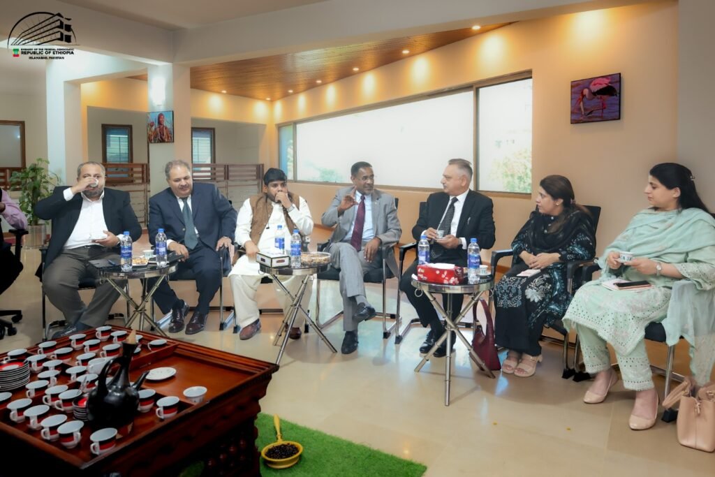 Ethiopian Ambassador Hosts COMSATS Rector for Coffee Ceremony to Strengthen Academic Ties Ethiopian Ambassador Dr. Oumer H. Oba hosts COMSATS Rector Dr. Raheel Qamar at the Ethiopian Embassy in Islamabad to discuss academic and research cooperation.