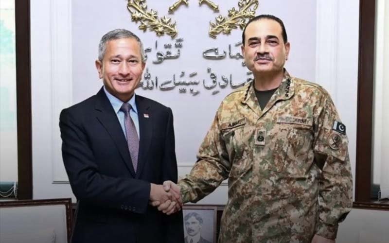 Field Marshal, Singapore FM discuss regional security, stronger bilateral ties Singapore Foreign Minister Dr Vivian Balakrishnan meets Field Marshal Asim Munir at GHQ Rawalpindi on October 30, 2026, to discuss regional security.