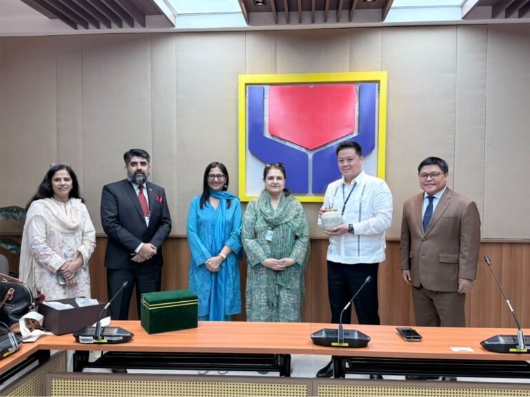 BISP Chairperson Rubina Khalid speaks at an ADB forum in Manila on skills, jobs and climate-resilient social protection.