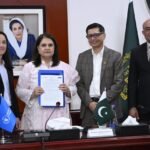 BISP Chairperson Senator Rubina Khalid joins representatives of UN Women and WFP for a collaboration agreement on women's economic empowerment and social protection in Islamabad on October 19, 2026.