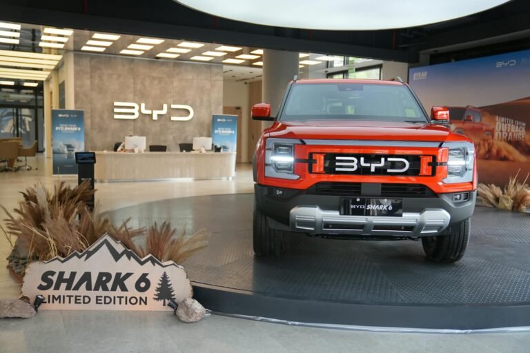 BYD Shark 6 Gets Outback Orange Anniversary Edition in Pakistan BYD Shark 6 Outback Orange anniversary edition unveiled in Pakistan at the Pakistan Auto Show 2026 in Lahore.