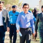 CDA Chairman Sohail Ashraf reviews Islamabad Expressway Service Road East Project and enforcement action against illegal buildings.