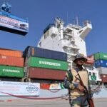 Proposed Central Asian railway corridors connecting Kazakhstan and Uzbekistan through Afghanistan to Pakistan's Karachi and Gwadar ports.