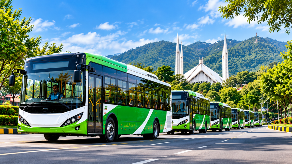 Citizens Welcome CDA Electric Bus Service as Islamabad Expands Green Transport Network CDA electric buses operating across Islamabad as citizens welcome improved access to modern and environment-friendly public transport.