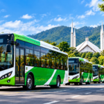 CDA electric buses operating across Islamabad as citizens welcome improved access to modern and environment-friendly public transport.