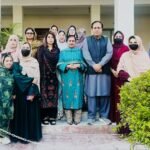 Women University Mardan Vice Chancellor Prof Dr Razia Sultana with Physics Department faculty, external examiners and MPhil scholars following thesis defences.