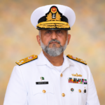 Vice Admiral Shifaat Ali Khan of the Pakistan Navy, promoted from the rank of Rear Admiral after a career in command and staff appointments.