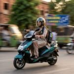 Female students receive free scooty riding training through Lahore Traffic Police's two-day programme at designated driving schools.