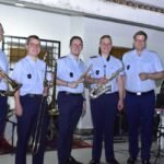 German Air Force Jazz Quintet performs at a concert hosted by the German Embassy in Islamabad.