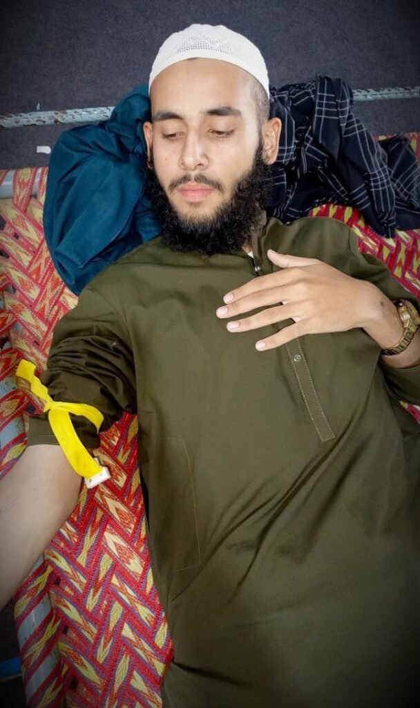 Hamza Foundation holds blood donation camp in Swabi Hamza Foundation blood donation camp at Jamia Talimul Islam in Chota Lahore, Swabi, supporting patients and raising thalassemia awareness.