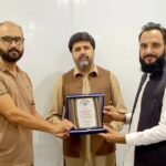 Students of Iqra National University Peshawar participate in a blood donation camp organised by Hamza Foundation for thalassemia and haemophilia patients.