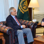 Deputy Prime Minister and Foreign Minister Ishaq Dar meets Chinese Ambassador Jiang Zaidong in Islamabad on October 25, 2026.