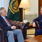 Deputy Prime Minister and Foreign Minister Ishaq Dar meets Chinese Ambassador Jiang Zaidong in Islamabad on October 25, 2026.
