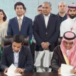 Mohsin Naqvi attends the signing ceremony between Saudi-Pakistan Business Council Chairman Prince Mansour bin Mohammed Al Saud and CDA Chairman Sohail Ashraf for Islamabad's proposed theme park.
